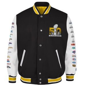 Super Bowl 50 Black Game Ball Commemorative Jacket